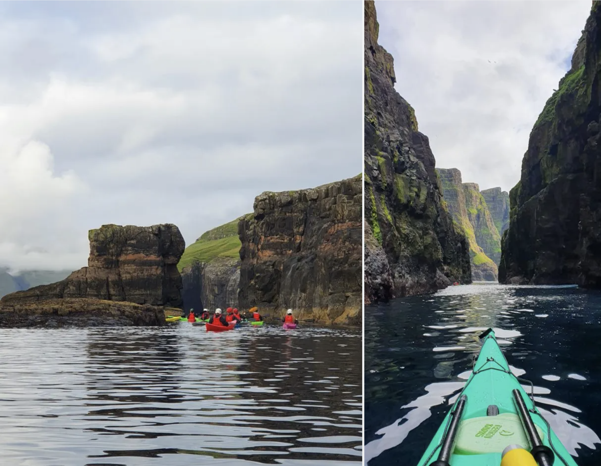 Kajakk.fo : Guided Kayak Tour – Cliffs and Caves